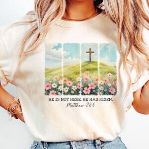 He Is Not Here, He Has Risen T-shirt, Easter Shirt